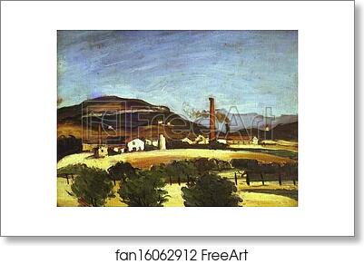 Free art print of Factories near the Mount of Cengle by Paul Cézanne
