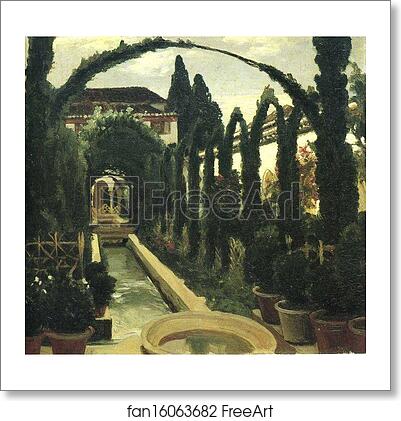 Free art print of Garden of Generalife by Frederick Leighton