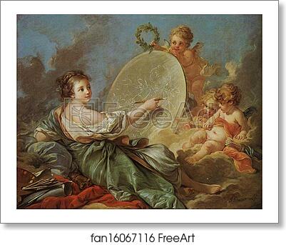 Free art print of Allegory of Painting by François Boucher