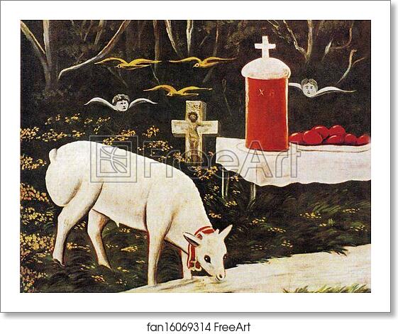 Free art print of Lamb and Easter Table with Flying Angels by Niko Pirosmani Free art print of Lamb and Easter Table with Flying Angels by Niko Pirosmani