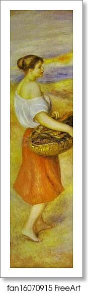 Free art print of Girl with a Basket of Fish by Pierre-Auguste Renoir Free art print of Girl with a Basket of Fish by Pierre-Auguste Renoir