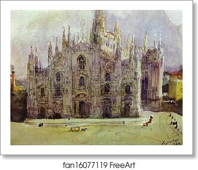 Free art print of Milan's Cathedral by Vasily Surikov