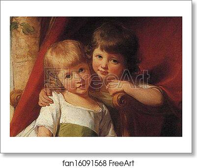 Free art print of The Charteris Children. Detail by George Romney