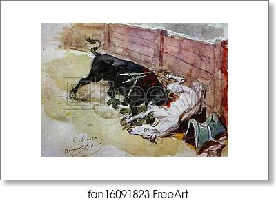 Free art print of Bull Battle. Seville by Vasily Surikov