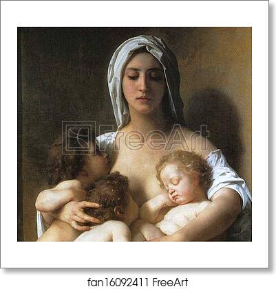 Free art print of Charity. Detail by William-Adolphe Bouguereau