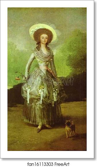 Free art print of The Marquesa de Pontejos by Francisco De Goya Y Lucientes