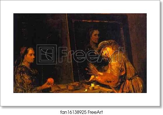 Free art print of Self-Portrait at an Easel Painting an Old Woman by Aert De Gelder Free art print of Self-Portrait at an Easel Painting an Old Woman by Aert De Gelder