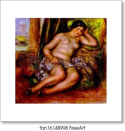 Free art print of Sleeping Odalisque (Odalisque with Babouches) by Pierre-Auguste Renoir
