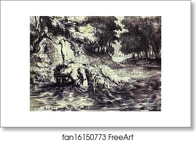 Free art print of The Death of Ophelia by Eugène Delacroix