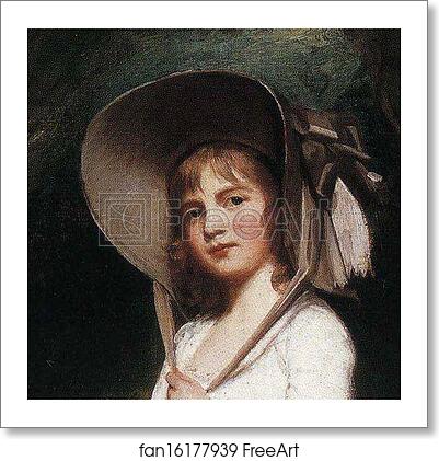 Free art print of Miss Charlotte Peirse. Detail by George Romney
