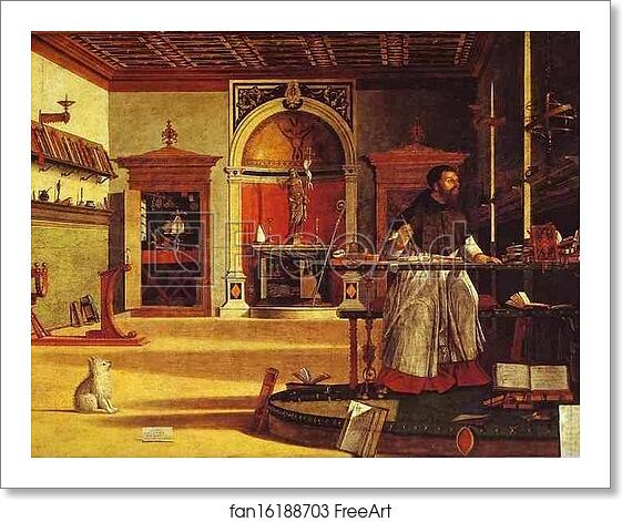 Free art print of Life of St. Jerome: Vision of St. Augustine by Vittore Carpaccio Free art print of Life of St. Jerome: Vision of St. Augustine by Vittore Carpaccio