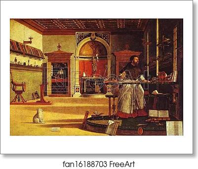 Free art print of Life of St. Jerome: Vision of St. Augustine by Vittore Carpaccio