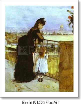 Free art print of On the Balcony by Berthe Morisot