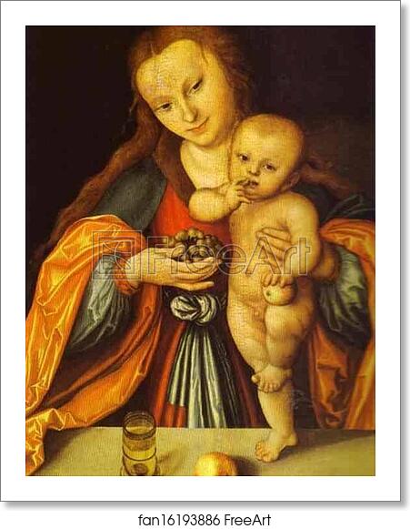 Free art print of Madonna and Child by Lucas Cranach The Elder Free art print of Madonna and Child by Lucas Cranach The Elder