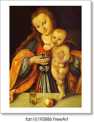 Free art print of Madonna and Child by Lucas Cranach The Elder
