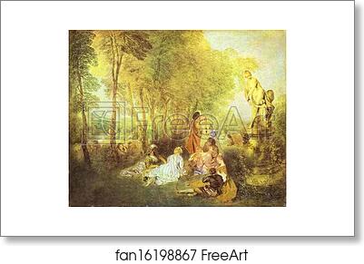 Free art print of A Love Festival by Jean-Antoine Watteau
