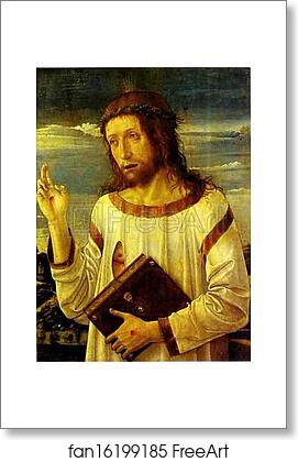 Free art print of Christ Blessing by Giovanni Bellini