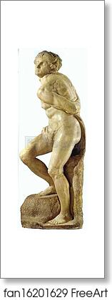 Free art print of Rebellious Slave by Michelangelo