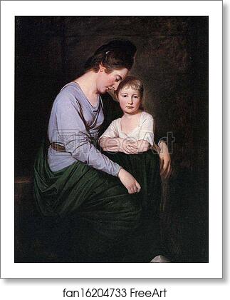 Free art print of Mrs Anne Wilson and her Daughter by George Romney