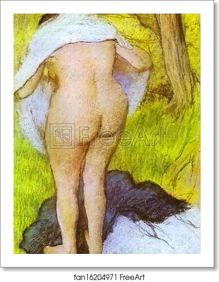 Free art print of Girl Drying Herself by Edgar Degas Free art print of Girl Drying Herself by Edgar Degas