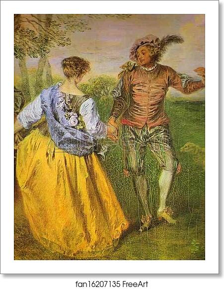 Free art print of The Shepherds. Detail by Jean-Antoine Watteau Free art print of The Shepherds. Detail by Jean-Antoine Watteau