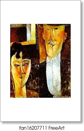 Free art print of Bride and Groom by Amedeo Modigliani