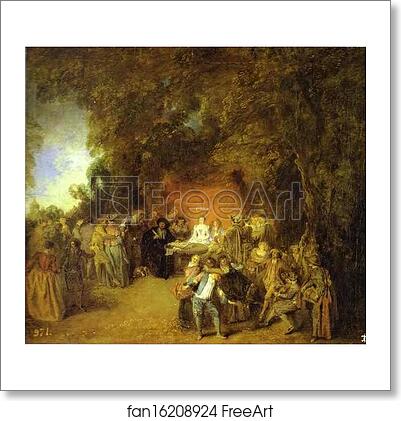 Free art print of The Marriage Contract by Jean-Antoine Watteau
