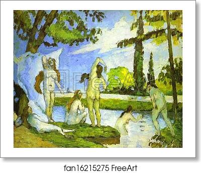 Free art print of Six Women Bathing by Paul Cézanne