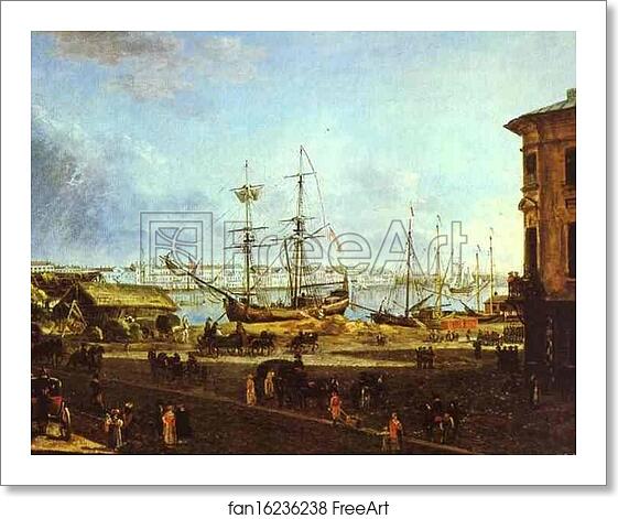 Free art print of View of the English Embankment from Vasilievsky Island in St. Petersburg by Fedor Alekseev Free art print of View of the English Embankment from Vasilievsky Island in St. Petersburg by Fedor Alekseev
