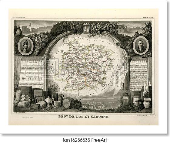 Free art print of Dépt. de Lot et Garonne (région du sud) by Victor Jules Levasseur Free art print of Dépt. de Lot et Garonne (région du sud) by Victor Jules Levasseur