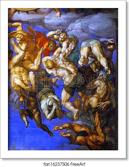 Free art print of The Last Judgment. Detail by Michelangelo Free art print of The Last Judgment. Detail by Michelangelo