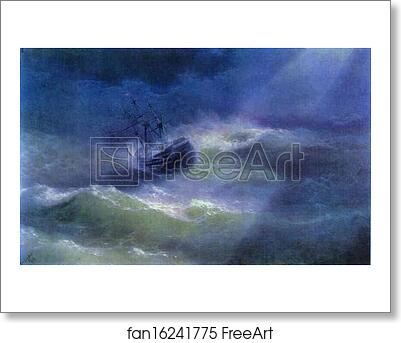 Free art print of The Mary Caught in a Storm by Ivan Aivazovsky