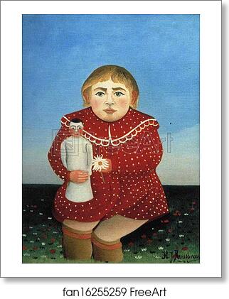 Free art print of Child with a Doll by Henri Rousseau