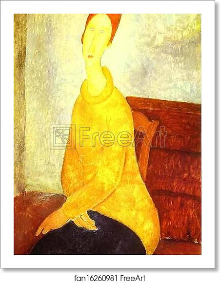 Free art print of Jeanne Hébuterne in a Yellow Sweater by Amedeo Modigliani Free art print of Jeanne Hébuterne in a Yellow Sweater by Amedeo Modigliani