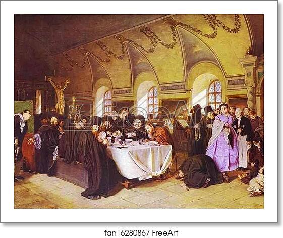 Free art print of A Meal in the Monastery by Vasily Perov Free art print of A Meal in the Monastery by Vasily Perov