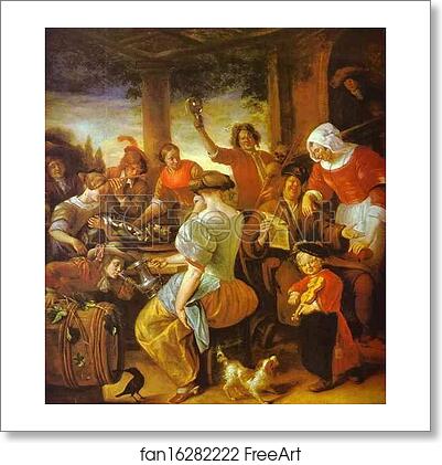 Free art print of Cat Family by Jan Steen Free art print of Cat Family by Jan Steen
