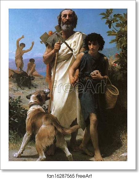 Free art print of Homer and His Guide by William-Adolphe Bouguereau Free art print of Homer and His Guide by William-Adolphe Bouguereau