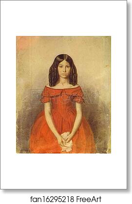 Free art print of Portrait of N. P. Zhdanovich as a Child by Pavel Fedotov