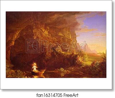 Free art print of The Voyage of Life: Childhood by Thomas Cole
