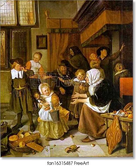 Free art print of The Feast of St. Nicholas by Jan Steen | FreeArt ...