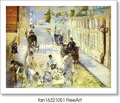 Free art print of The Road-Menders, Rue de Berne by Edouard Manet