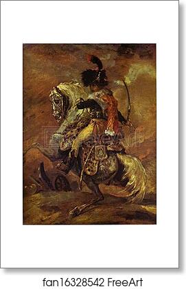 Free art print of Mounted Officer of the Imperial Guard by Jean Louis André Théodore Géricault