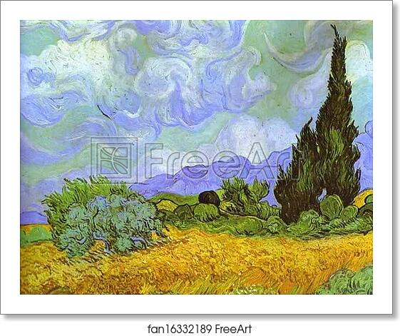 Free art print of Wheat Field with Cypresses. Saint-Rémy by Vincent Van Gogh Free art print of Wheat Field with Cypresses. Saint-Rémy by Vincent Van Gogh