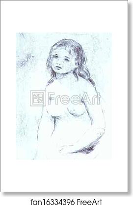 Free art print of Bather by Pierre-Auguste Renoir