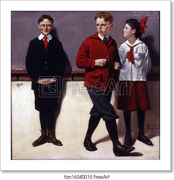 Free art print of Cousin Reginald Spells Peloponnesus (Spelling Bee) by Norman Rockwell