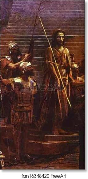 Free art print of Mocking Christ. "Hail, King of the Jews!" Detail by Ivan Kramskoy