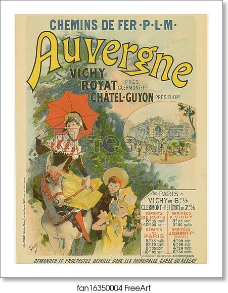 Free art print of La Compagnie P.-L.-M. "L'Auvergne". by Jules Chéret Free art print of La Compagnie P.-L.-M. "L'Auvergne". by Jules Chéret