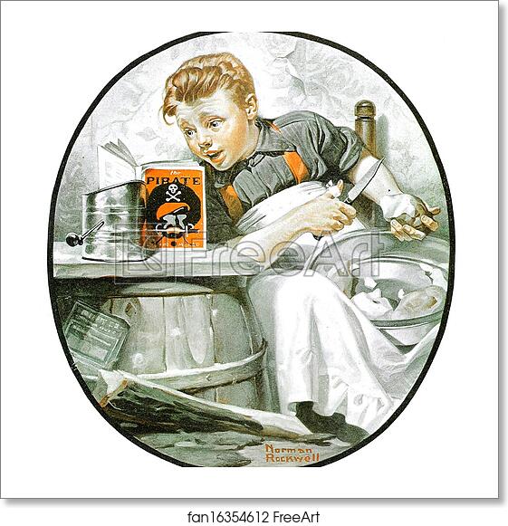 Free art print of Saturday Evening Post cover – "Mom’s Helper" by Norman Rockwell Free art print of Saturday Evening Post cover – "Mom’s Helper" by Norman Rockwell