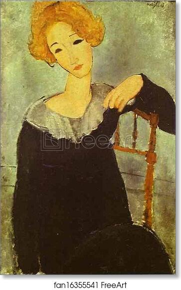 Free art print of Woman with Read Hair by Amedeo Modigliani