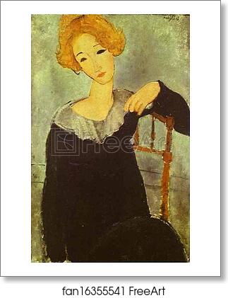 Free art print of Woman with Read Hair by Amedeo Modigliani